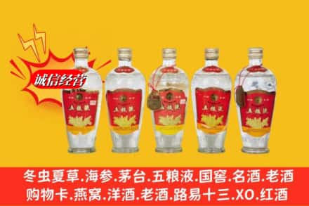 海南乐东县回收老五粮液